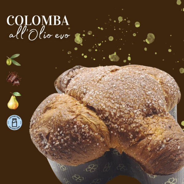Colomba all'olio evo, pere e cioccolato