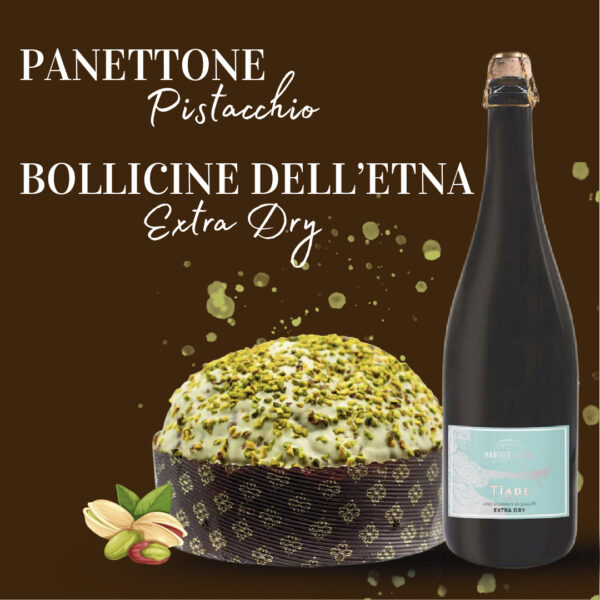 Box Natale: Panettone Pistacchio + Bollicine dell'Etna Extra Dry