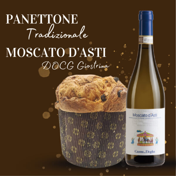 Box Natale: Panettone Tradizionale + Moscato d'Asti DOCG Giostrina