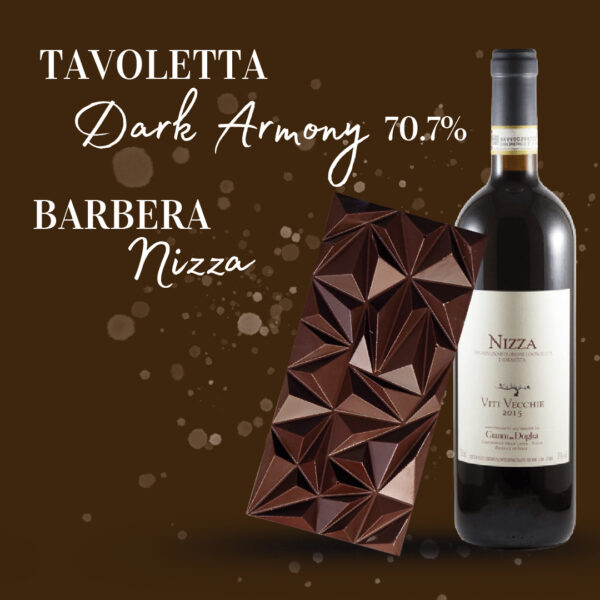 Box Natale: Tavoletta cioccolato Dark Armony + Barbera Nizza
